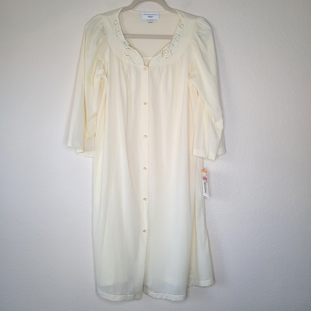 Miss Elaine Yellow Rose Retro Nightgown S NWT